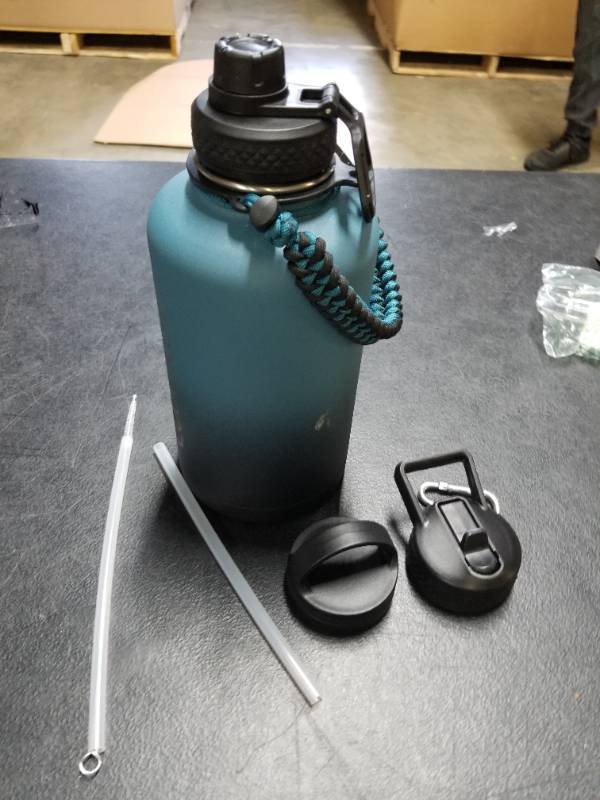 Coolplus Gallon Water Bottle Insulated with Paracord Handle & 3