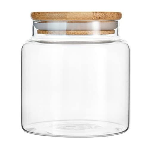 Glass Storage Jar With Lid for Sugar Spice, Condiment Dispenser