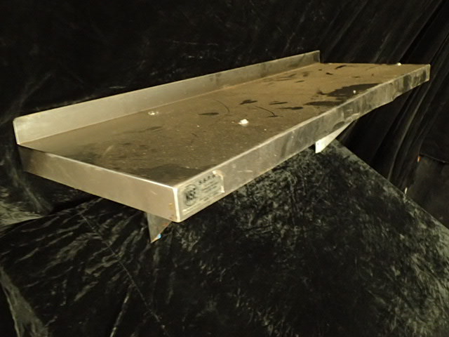 lot 614 image: Stainless Wall Mount Shelf