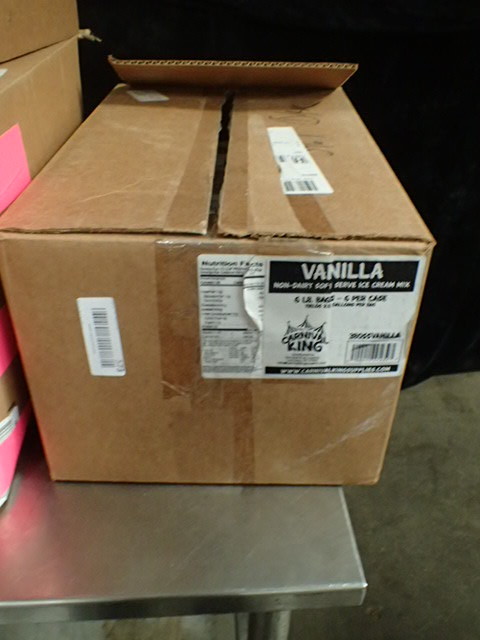 lot 573 image: Case of Carnival King Non Dairy Soft Serve Vanilla Ice Cream