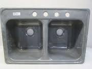 lot 669 image: 33 X 22 Double Bowl Kitchen Sink Ks64dx-tb5