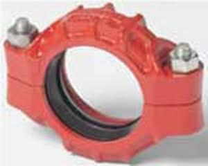 lot 708 image: 2 x 2 in. Grooved Painted Ductile Iron Coupling with Enamel Gasket