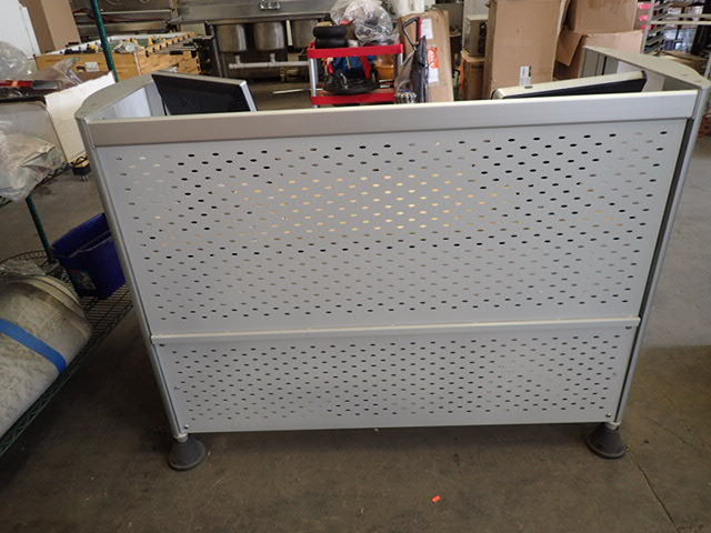 lot 659 image: Modern Aluminum Framed Desk