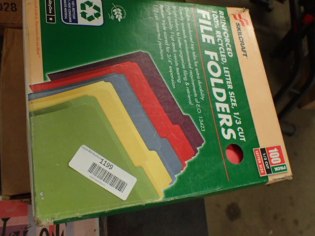 lot 1199 image: Skillcraft Reinforced File Folders.