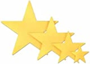 lot 5531 image: Great Surprise-Metallic Star-Gold (15) Quantity 25