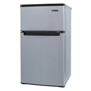 lot 1964 image: Magic Chef 3.1 cu. ft. Mini Fridge in Stainless Look- Retail $194.99