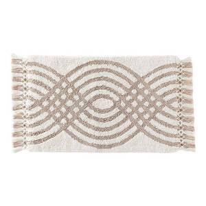 lot 2023 image: Fringed Waves Rug Natural, 20x30 - SKL Home