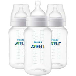 lot 1948 image: Philips Avent Anti-colic Baby Bottles 11oz 3pk Clear SCY10603