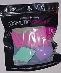 lot 2011 image: Glam & Beauty Cosmetic Sponges 18 Assorted Sponges (B07ZN5TVTJ)