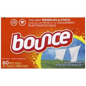 lot 2969 image: Bounce Outdoor Fresh Fabric Softener Dryer Sheets - 60ct