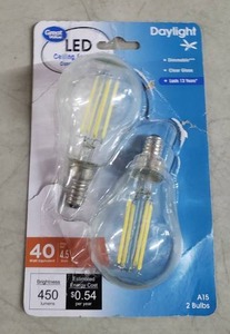 lot 2974 image: Great Value 40W LED Ceiling Fan Light, Set Of 2