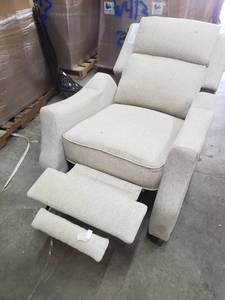 lot 2983 image: Reclining Side Chair In Off White