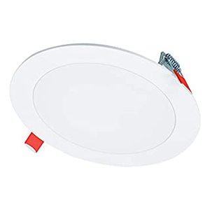 lot 3373 image: HALO 6 inch Recessed Canless LED Ceiling Light with Direct Mount �� White