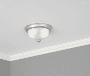 lot 3382 image: Mainstays 11 Flush Mount Ceiling Light Satin Nickel No Bulb Included