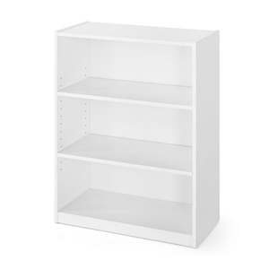 lot 3401 image: Mainstays 31 3 Shelf Bookcase, White
