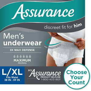 lot 3426 image: Assurance Men s Incontinence Underwear LXL Maximum Absorbency (36 Count)