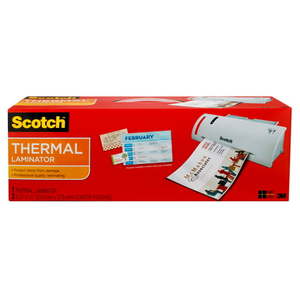 lot 3442 image: Scotch Thermal Laminator Plus 2 Letter Size Pouches (TL902)