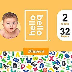 lot 3448 image: Hello Bello Diapers - Alphabet Soup - Size 2 (32ct)