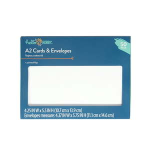 lot 3454 image: Hello Hobby A2 Blank All Occasion Greeting Cards with Envelopes 4.25 x 5.5 (50 Count)