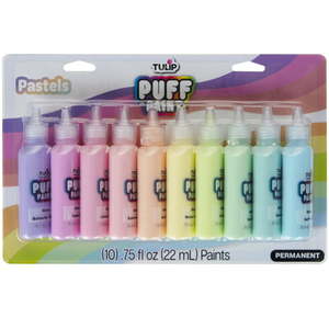 lot 3456 image: Tulip Puff Fabric Paint Pastel Colors 10 Pack 0.75 fl oz Bottles