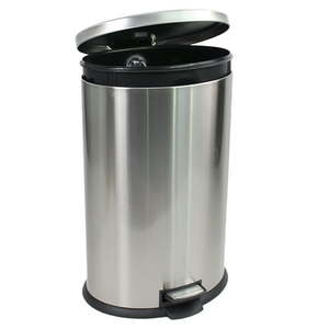 lot 3458 image: Better Homes & Gardens 10.5 gal Stainless Steel Kitchen Oval Garbage Can Silver