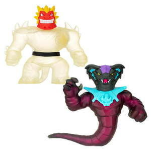 lot 3460 image: Heroes Of Goo Jit Zu Glow Shifters Ultraglow Blazagon VS Shadowfang Viper Pack Two exclusive Stretchy Squishy Goo Filled Toys One with unique Glow-in-the-Dark Goo Transformation Boys Ages 4