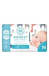 lot 3461 image: The Honest Company Diapers Giraffes - Size Newborn (32ct)