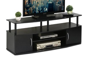 lot 5491 image: Furrino JAYA Large Entertainment Center Hold up to 55-IN TV (15113BKW)