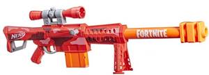 lot 5497 image: Nerf FORTNITE Heavy SR Blaster w Scope & 6 Dart Clip