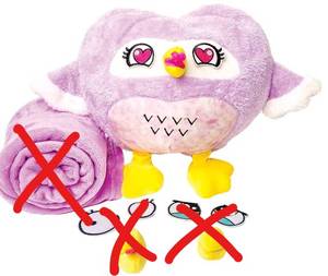 lot 1904 image: Wowls Purple Plush Toy Animal (accessories inside unknown)