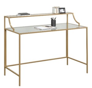 lot 1953 image: Better Homes & Gardens Nila Desk Gold Finish