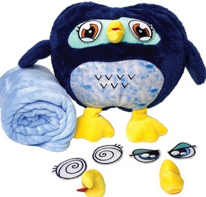 lot 3464 image: Wowls Blue Plush - Accessories Inside (unknown number of accessories) 1pc