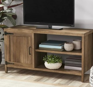 lot 5508 image: Mainstays Farmhouse TV Stand Holds up to 50 TV&nbsp