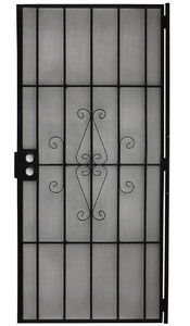 lot 1011 image: Gatehouse Magnum Black Steel Security Door 80x36