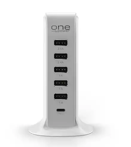 lot 1901 image: 5 USB-A, 1 USB-C Power Hub Charging Station By One Power