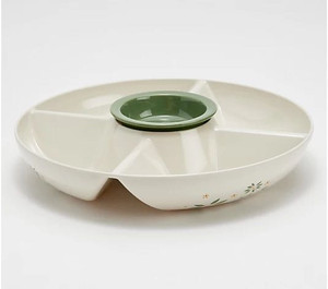 lot 2421 image: Temp-tations Electric Chip & Dip Server with Warmer Green