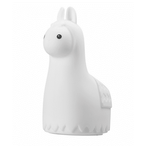 lot 2424 image: Globe Electric LED White Llama Multicolor Silicone Kids Night Light