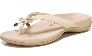 lot 2430 image: Vionic Womens Rest Bella Toe Post Sandal- Supportive Ladies Orthotic Sandals that include Three Zone Comfort with Arch Support- Flip Flop for Ladies, Medium and Wide Width Size 12 Wide Retails $79