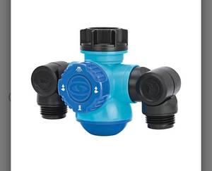 lot 2452 image: Aqua Joe Multi-Function Dual Faucet and Hose Connector