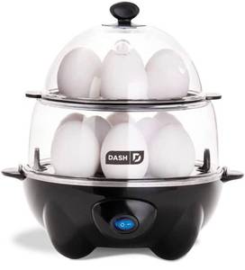 lot 2459 image: DASH Deluxe Rapid Egg Cooker, 12 Egg Capacity, with Auto Shut Off for Easy to Peel Hard Boiled