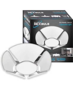lot 2460 image: BellHowell Hex Bulb E26 LED Garage Light 6 Panel Deformable Shop Light Ceiling Light