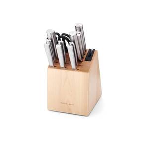 lot 2493 image: KitchenAid Gourmet 13-Piece Triple Rivet Knife Block Set, WHITE in Color, Retails--$120