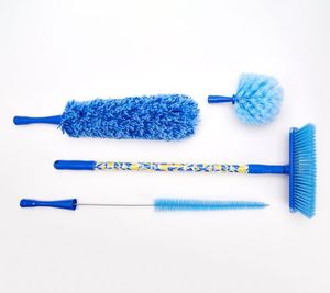 lot 2494 image: Campanelli IndoorOutdoor 5pc Mighty Tidy Whole Home Cleaning, Aquamarine in Color, NEW