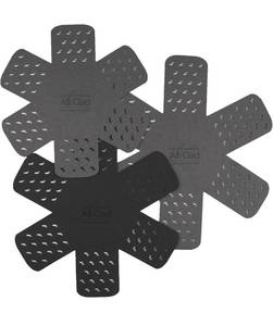 lot 2525 image: 3-Piece Set Cookware Protectors, Polyester Pot and Pan Protectors For Stacking and Kitchen Organization, BlackGrey, 3 Count, All-Clad Textiles