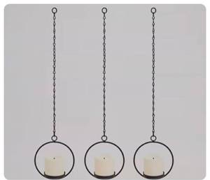 lot 2534 image: Candle Impressions Set of 3 Hanging Votive Sconces