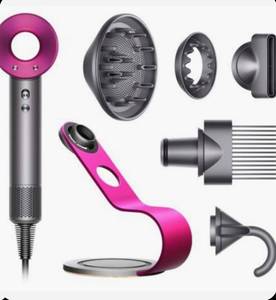 lot 2539 image: Dyson Supersonic Hair Dryer, IronFuchsia with bonus Stand Retails $479
