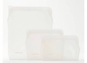 lot 2564 image: LocknLock 3-Piece Stand Up Silicone Food Storage Bags