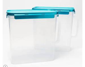 lot 2569 image: LocknLock Set of 2 XL Cereal Keepers w Handles