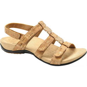 lot 2571 image: Vionic Amber Adjustable Sandal in Gold Cork at Nordstrom, Size 9