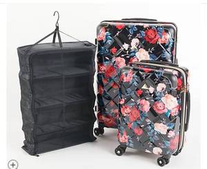 lot 2591 image: Triforce 2-Piece Hardside Set and Hanging Organizer Retails $170